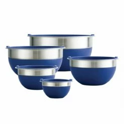 Tramontina 10 Pc Covered Stainless Steel And Silicone Mixing Bowl Set - Blue 19 Tramontina 10 Pc Covered Stainless Steel And Silicone Mixing Bowl Set - Blue -Deals Tramontina Store 80202035IXM001G