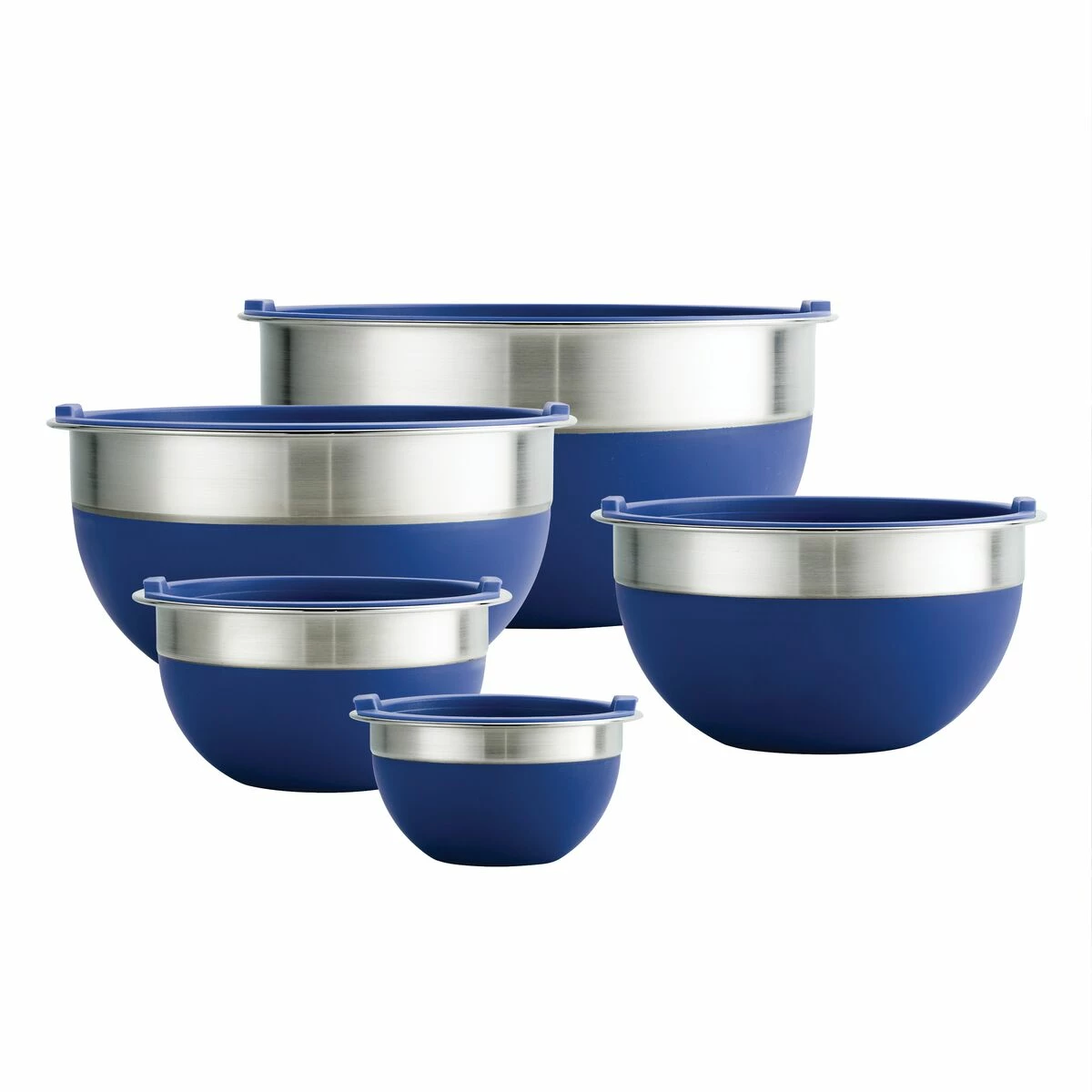 Tramontina 10 Pc Covered Stainless Steel And Silicone Mixing Bowl Set - Blue 10 Tramontina 10 Pc Covered Stainless Steel And Silicone Mixing Bowl Set - Blue - Image 10