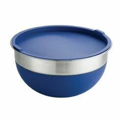 Tramontina 10 Pc Covered Stainless Steel And Silicone Mixing Bowl Set - Blue 13 Tramontina 10 Pc Covered Stainless Steel And Silicone Mixing Bowl Set - Blue -Deals Tramontina Store 80202035IXM007G