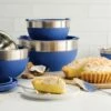 Tramontina 10 Pc Covered Stainless Steel And Silicone Mixing Bowl Set - Blue