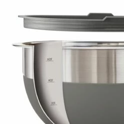 Tramontina 10 Pc Covered Stainless Steel And Silicone Mixing Bowl Set With Grating Tools - Charcoal Gray 16 Tramontina 10 Pc Covered Stainless Steel And Silicone Mixing Bowl Set With Grating Tools - Charcoal Gray -Deals Tramontina Store 80202044IXM007G