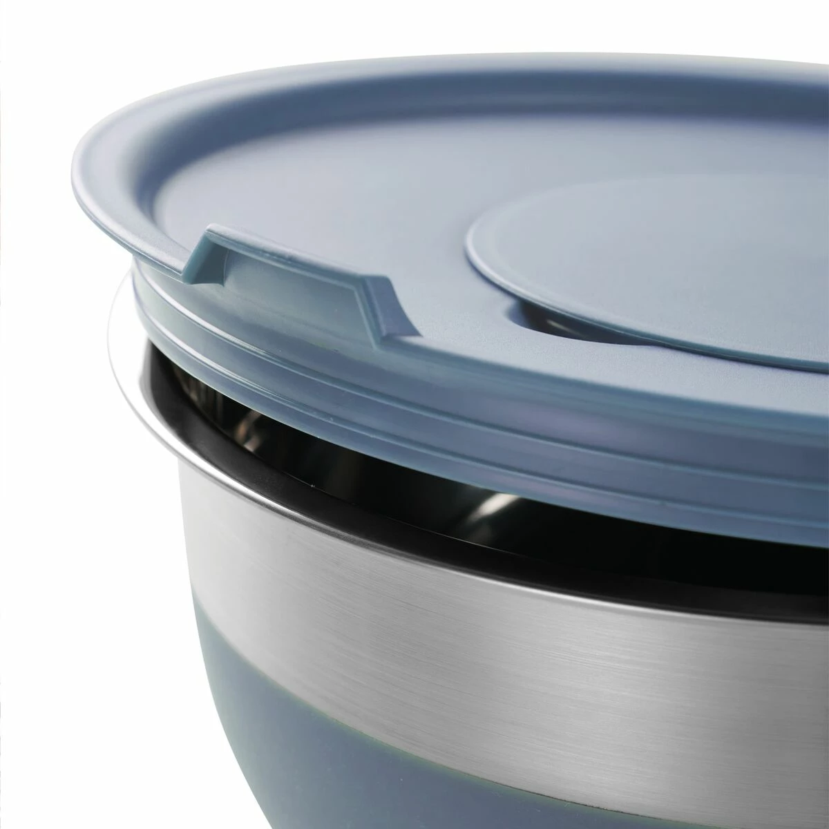 Tramontina 10 Pc Covered Stainless Steel And Silicone Mixing Bowl Set With Grating Tools - Blueberry Blue 2 Tramontina 10 Pc Covered Stainless Steel And Silicone Mixing Bowl Set With Grating Tools - Blueberry Blue - Image 2