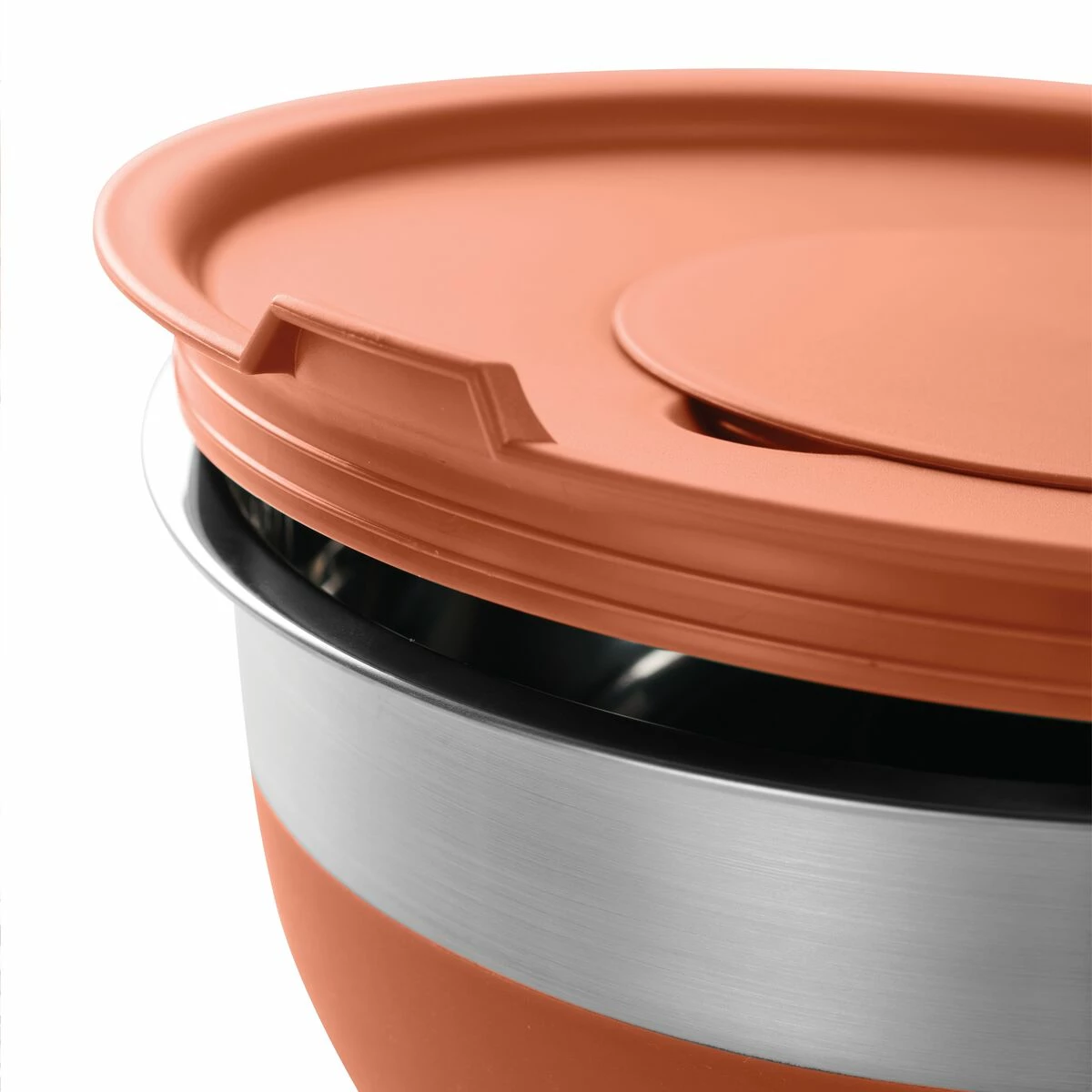Tramontina 10 Pc Covered Stainless Steel And Silicone Mixing Bowl Set With Grating Tools - Persimmon Orange 4 Tramontina 10 Pc Covered Stainless Steel And Silicone Mixing Bowl Set With Grating Tools - Persimmon Orange - Image 4