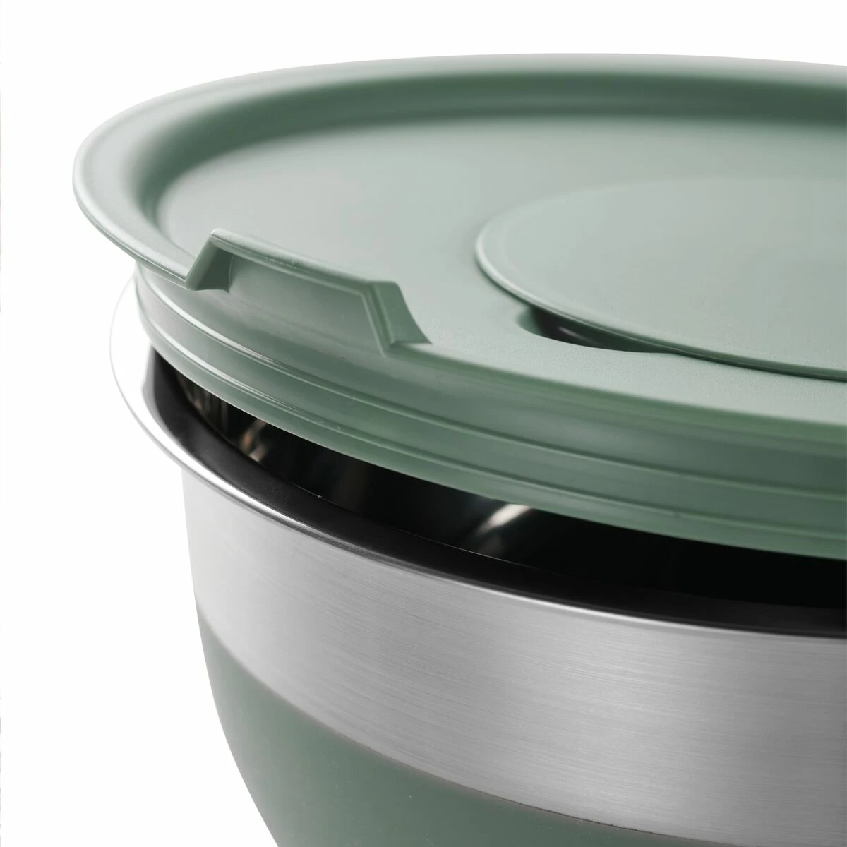 Tramontina 10 Pc Covered Stainless Steel And Silicone Mixing Bowl Set With Grating Tools - Sea Salt Green 2 Tramontina 10 Pc Covered Stainless Steel And Silicone Mixing Bowl Set With Grating Tools - Sea Salt Green - Image 2