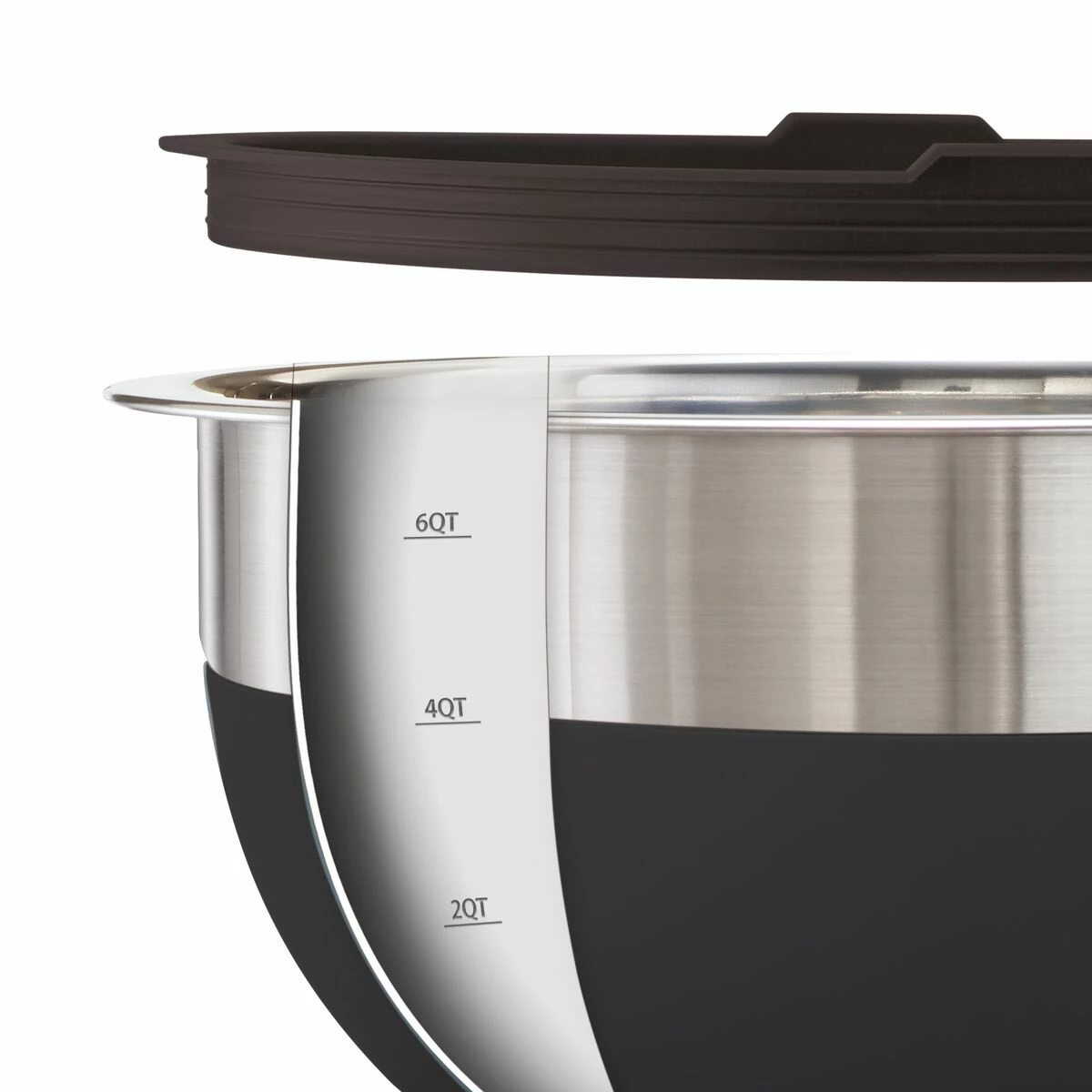 Tramontina 10 Pc Covered Stainless Steel And Silicone Mixing Bowl Set With Grating Tools - Black 6 Tramontina 10 Pc Covered Stainless Steel And Silicone Mixing Bowl Set With Grating Tools - Black - Image 6