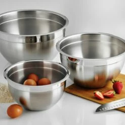 Tramontina 3 Pc Stainless Steel Mixing Bowl Set 14 Tramontina 3 Pc Stainless Steel Mixing Bowl Set -Deals Tramontina Store 80202202IXM002G