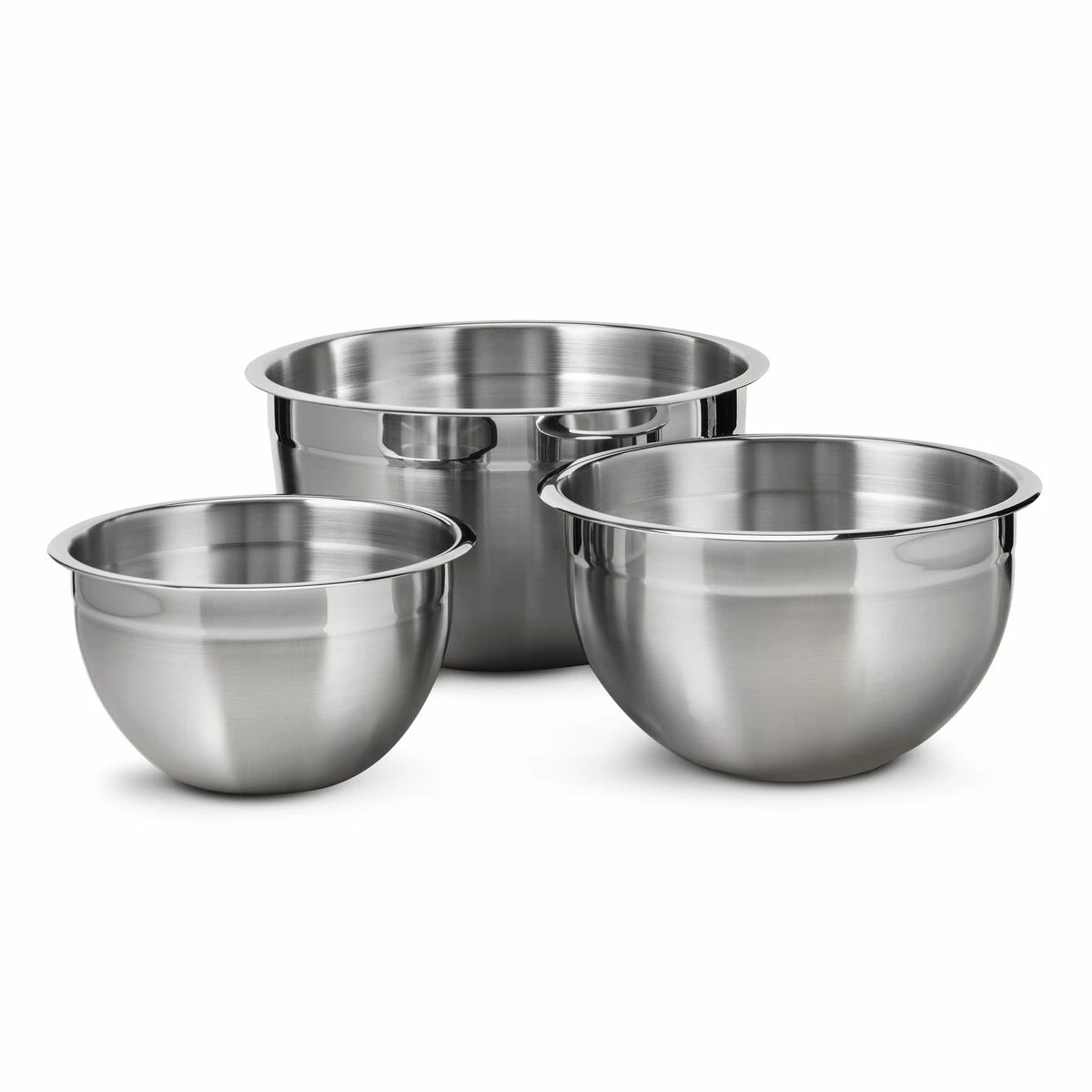Tramontina 3 Pc Stainless Steel Mixing Bowl Set 6 Tramontina 3 Pc Stainless Steel Mixing Bowl Set - Image 6
