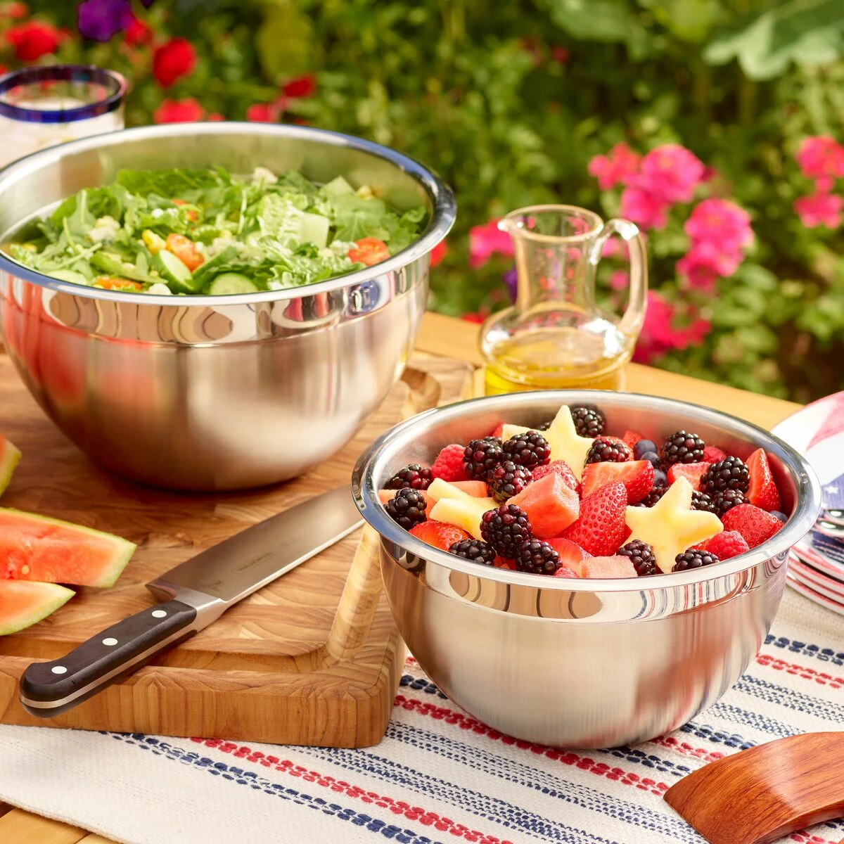 Tramontina 3 Pc Stainless Steel Mixing Bowl Set 1 Tramontina 3 Pc Stainless Steel Mixing Bowl Set