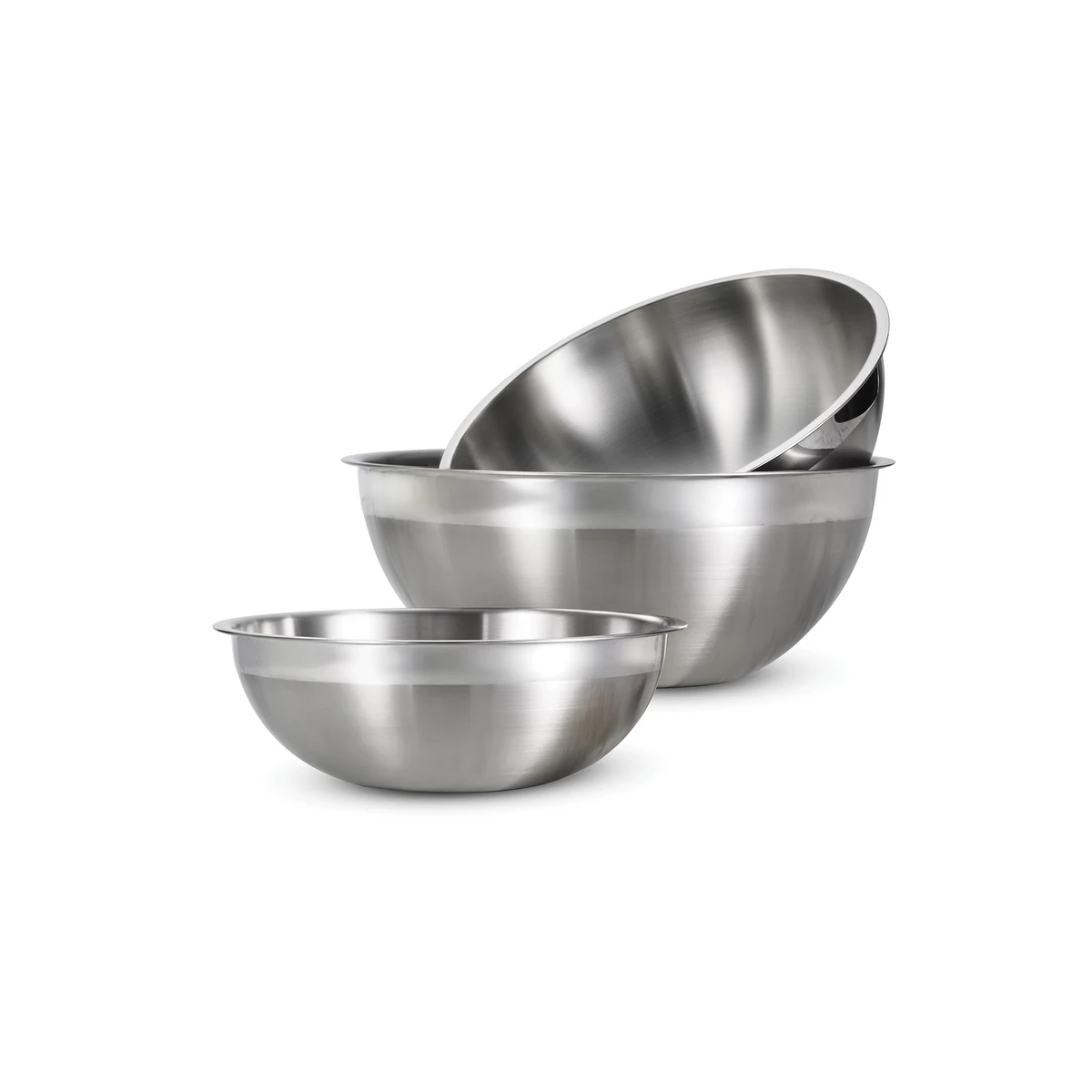 Tramontina 3 Pc Low Profile Stainless Steel Mixing Bowl Set 1 Tramontina 3 Pc Low Profile Stainless Steel Mixing Bowl Set