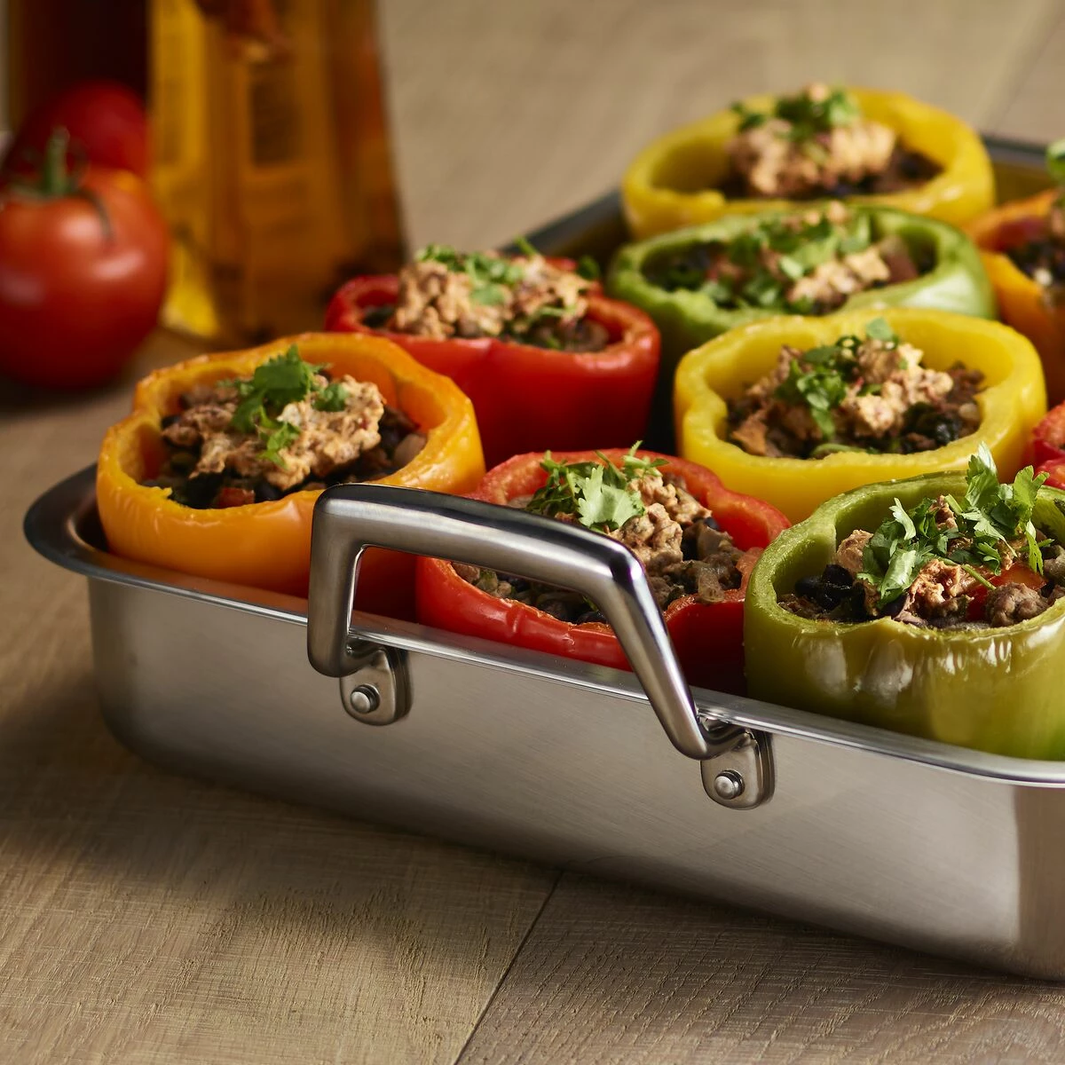 Tramontina Prima 15 In Stainless Steel Roasting Pan - Includes Basting Grill 1 Tramontina Prima 15 In Stainless Steel Roasting Pan - Includes Basting Grill