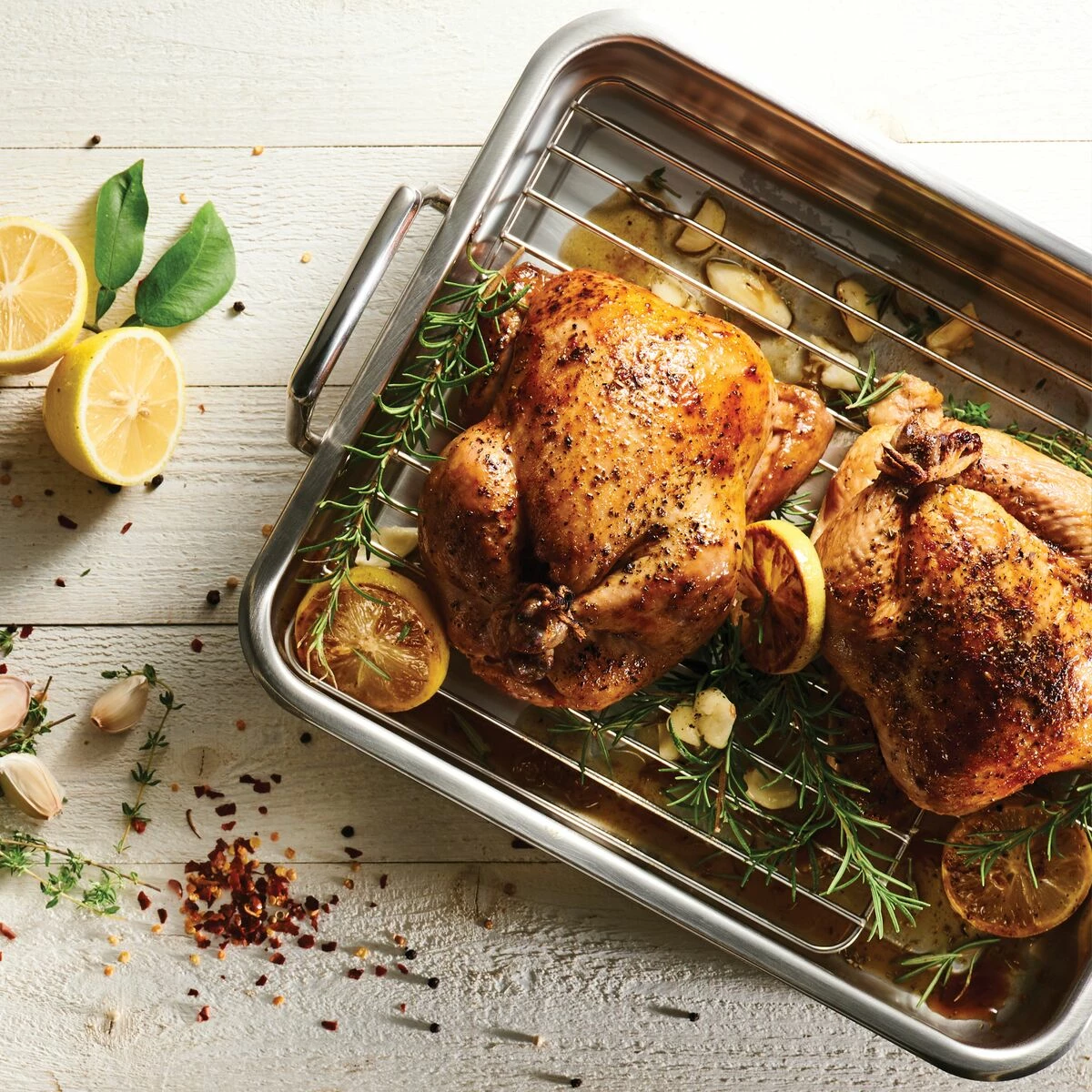 Tramontina Prima 16.5 In Stainless Steel Roasting Pan - Includes Basting Grill 1 Tramontina Prima 16.5 In Stainless Steel Roasting Pan - Includes Basting Grill