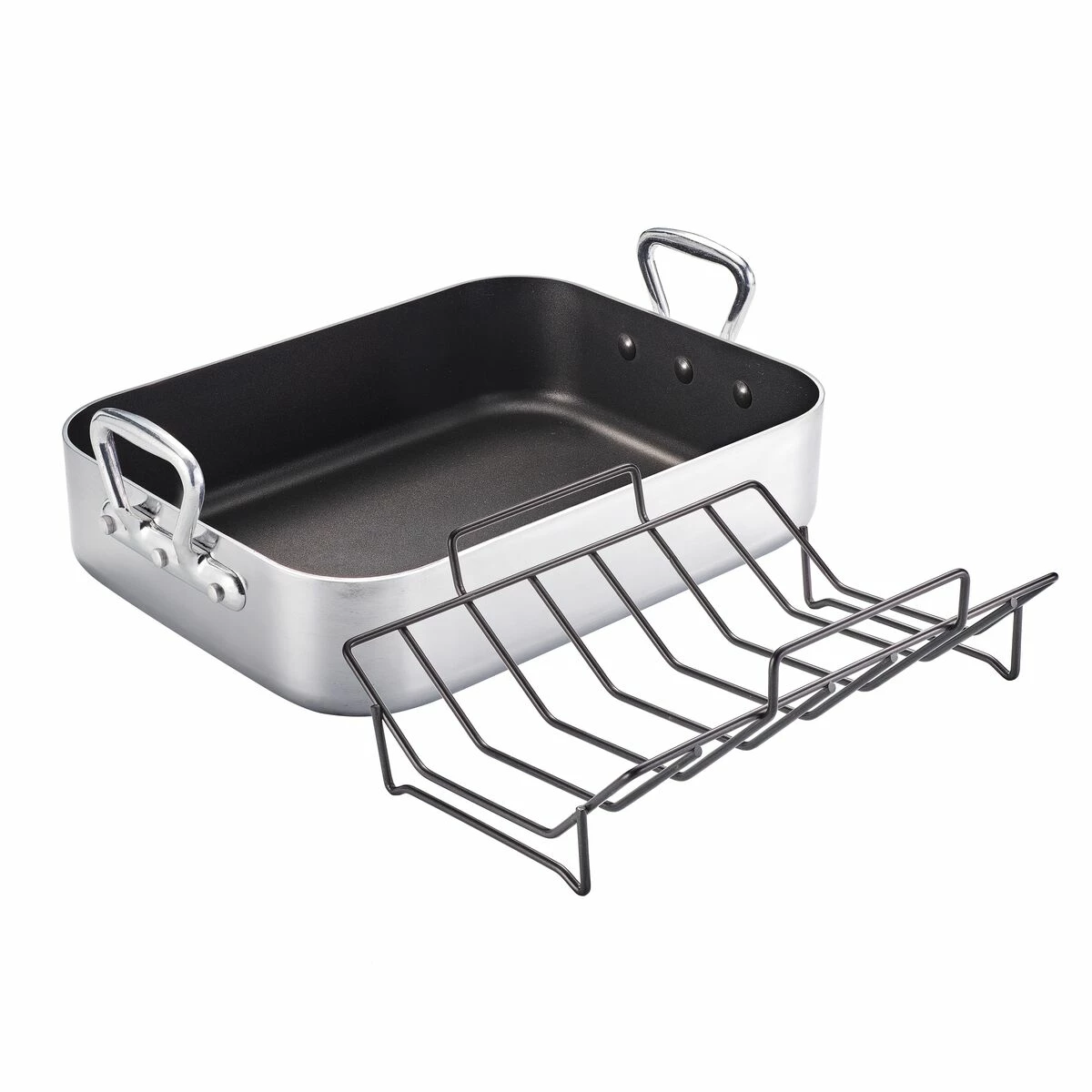 Tramontina 16 Inch Nonstick Roasting Pan With "V" Rack 3 Tramontina 16 Inch Nonstick Roasting Pan With "V" Rack - Image 3