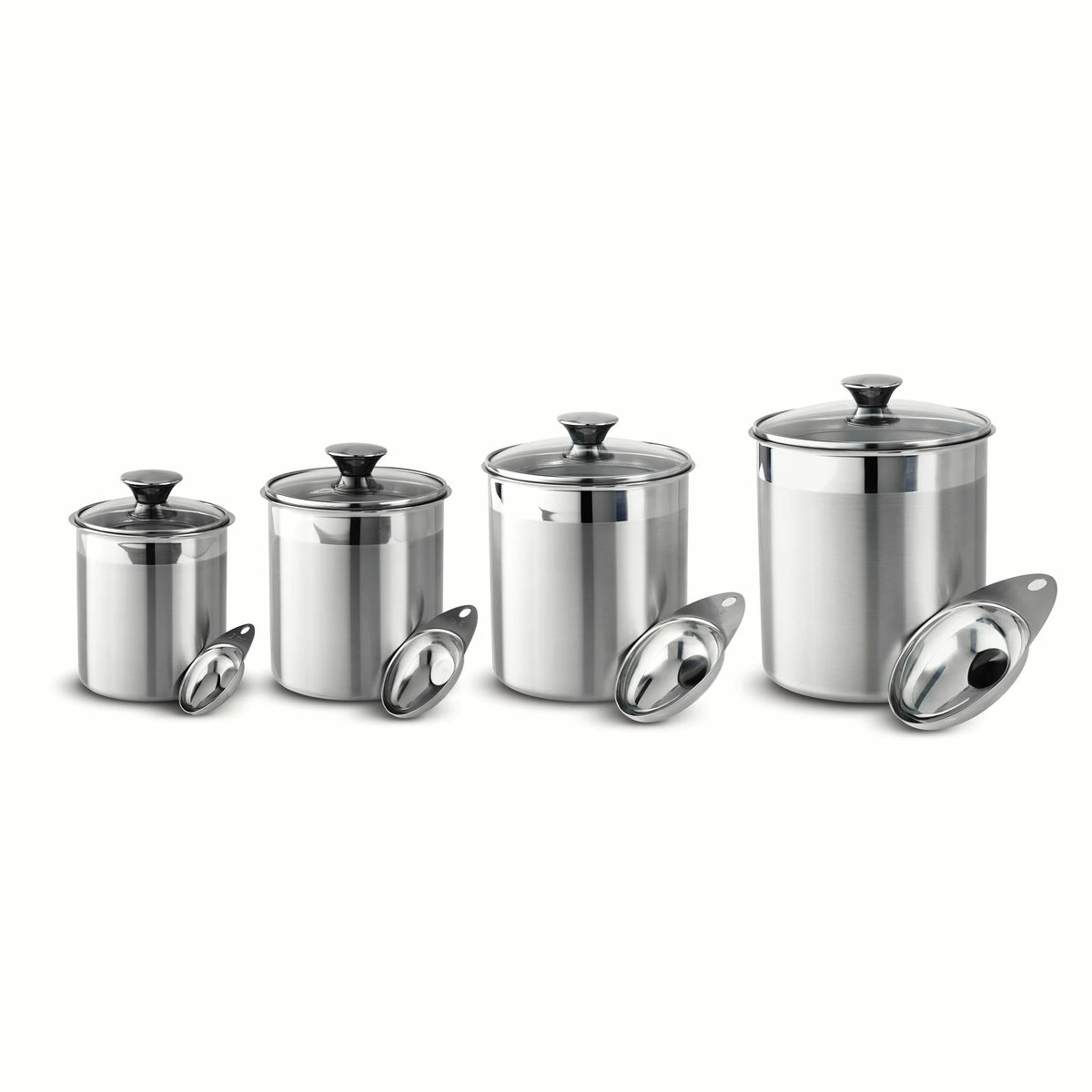 Tramontina 8 Pc Stainless Steel Covered Canister And Scoop Set 4 Tramontina 8 Pc Stainless Steel Covered Canister And Scoop Set - Image 4