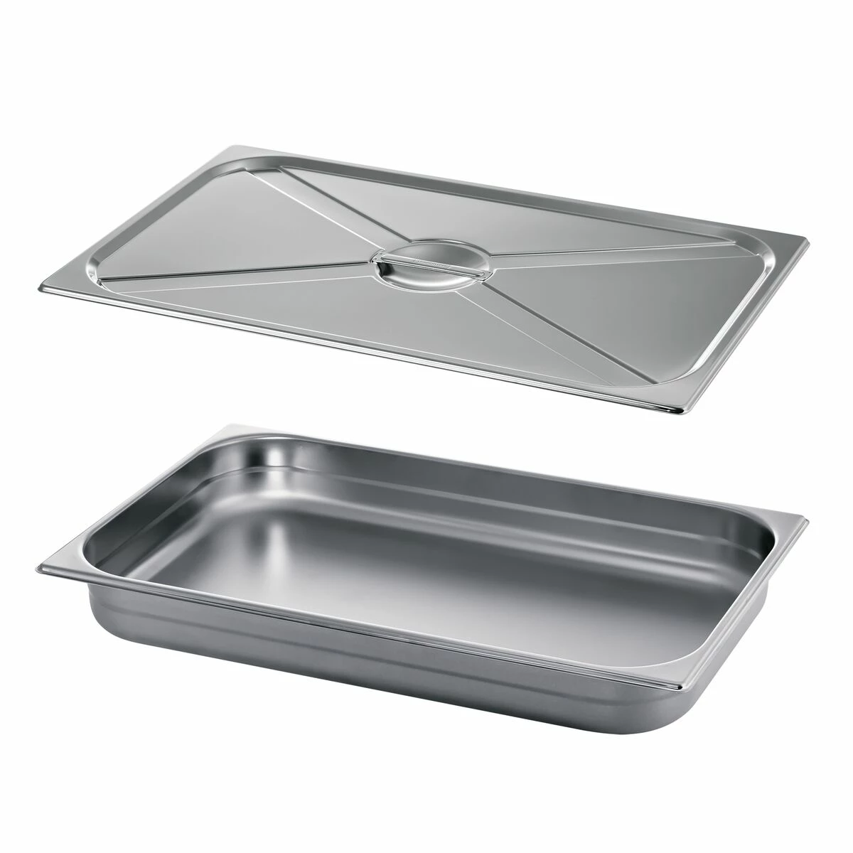 Tramontina 9 Qt Stainless Steel Covered Full-Size Food Pan 3 Tramontina 9 Qt Stainless Steel Covered Full-Size Food Pan - Image 3