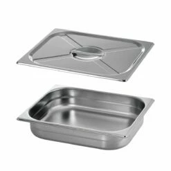 Tramontina 4.5 Qt Stainless Steel Covered Half Size Food Pan 6 Tramontina 4.5 Qt Stainless Steel Covered Half Size Food Pan -Deals Tramontina Store 80205015IXM002G