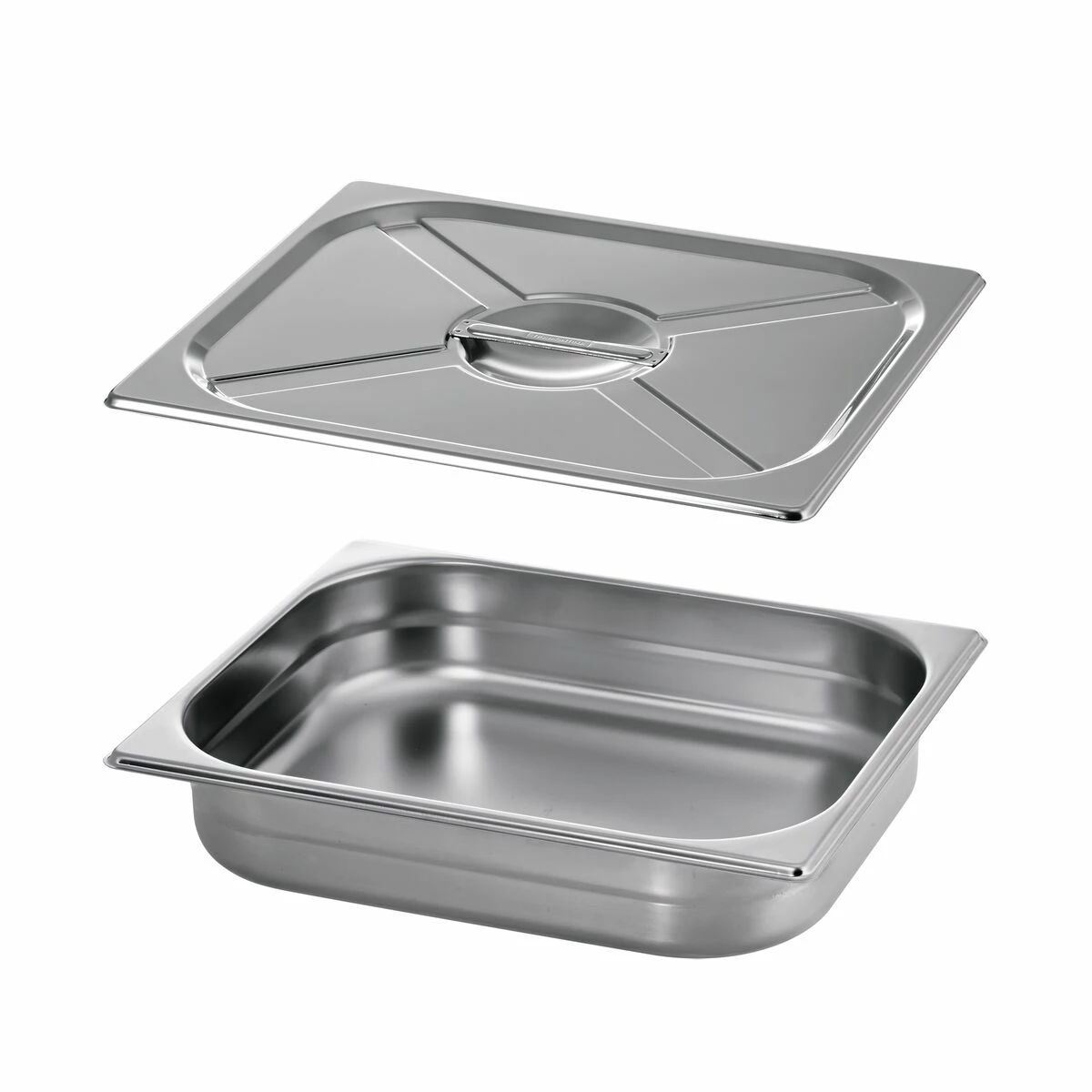 Tramontina 4.5 Qt Stainless Steel Covered Half Size Food Pan 3 Tramontina 4.5 Qt Stainless Steel Covered Half Size Food Pan - Image 3