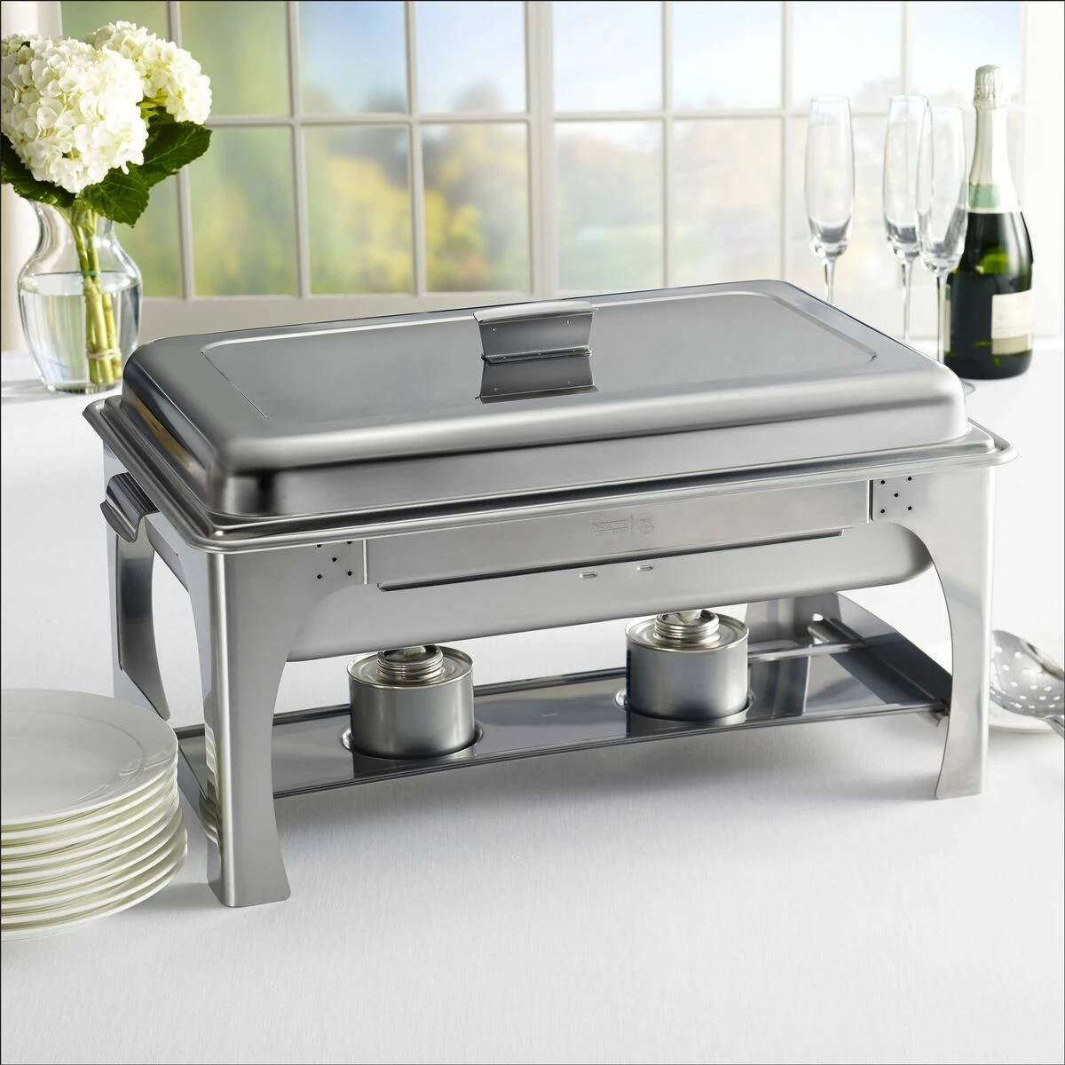 Tramontina Proline 9 Qt Stainless Steel Chafing Dish 3 Tramontina Proline 9 Qt Stainless Steel Chafing Dish - Image 3