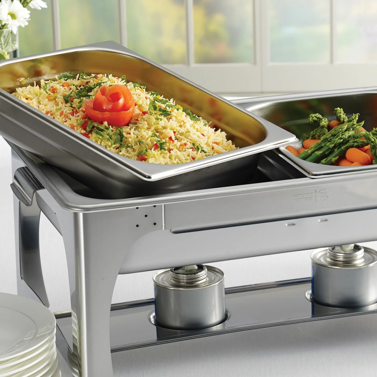 Tramontina Proline 9 Qt Stainless Steel Chafing Dish 5 Tramontina Proline 9 Qt Stainless Steel Chafing Dish - Image 5