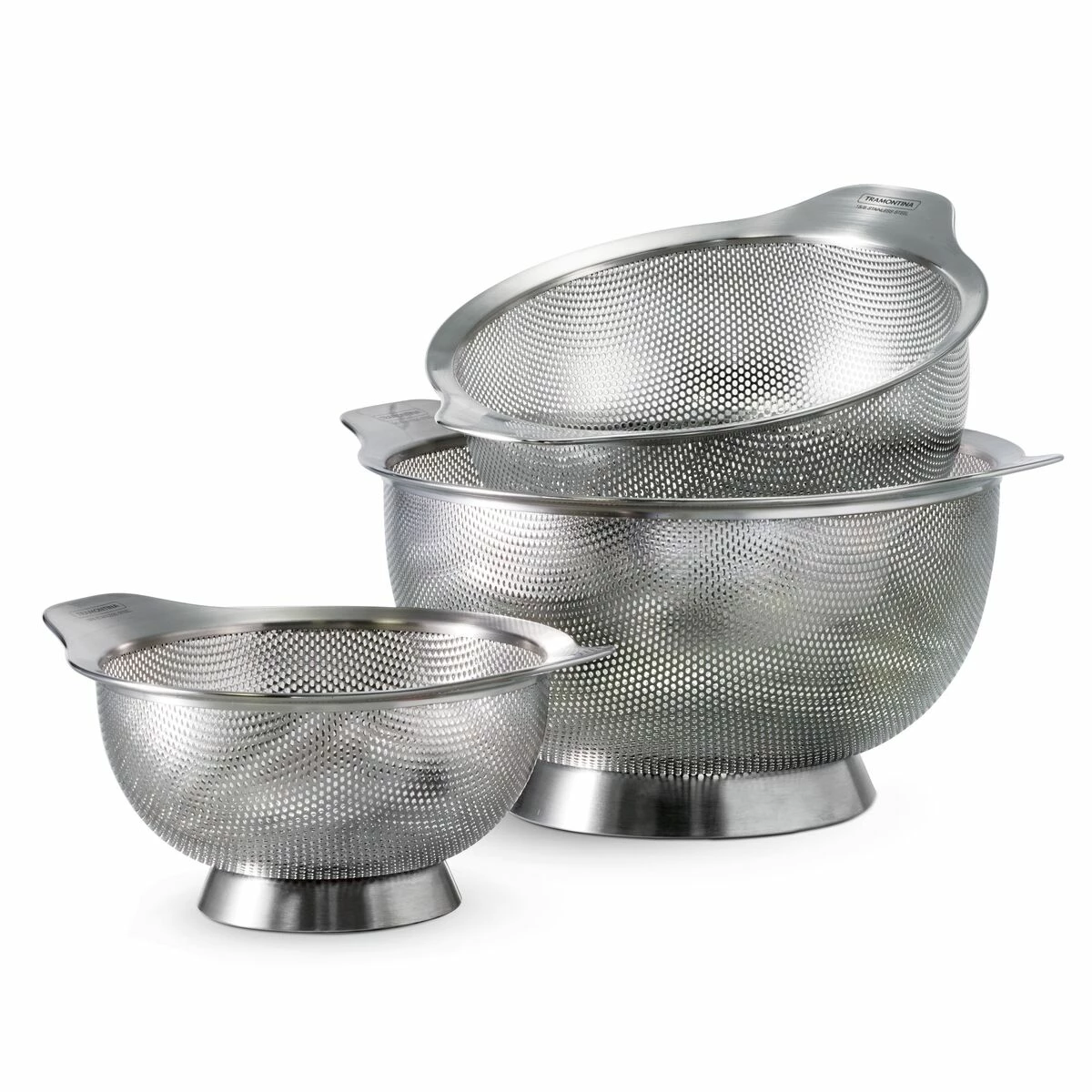 Tramontina 3 Pk Stainless Steel Colanders 5 Tramontina 3 Pk Stainless Steel Colanders - Image 5