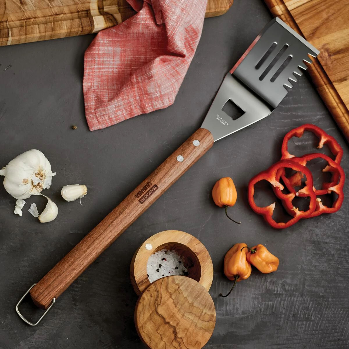 Tramontina Churrasco BBQ Spatula With Wood Handle 1 Tramontina Churrasco BBQ Spatula With Wood Handle