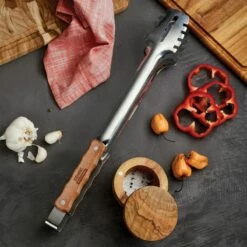 Tramontina Churrasco BBQ Tongs With Wood Handle -Deals Tramontina Store 80905002IXM002G