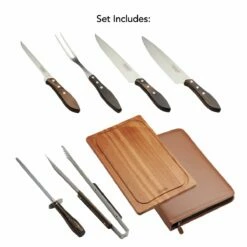 Tramontina Churrasco BBQ 8 Pc Carving Set With Carry Case 24 Tramontina Churrasco BBQ 8 Pc Carving Set With Carry Case -Deals Tramontina Store 80905020IXM002G