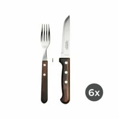 Tramontina Churrasco BBQ 12 Pc Polywood Fork And Steak Knife Set 6 Tramontina Churrasco BBQ 12 Pc Polywood Fork And Steak Knife Set -Deals Tramontina Store 80905023IXM003G