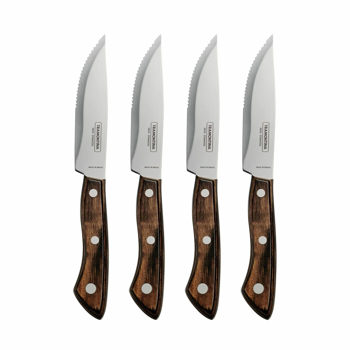Tramontina Churrasco BBQ 4 Pc Porterhouse Steak Knife Set In Wood Gift Box 5 Tramontina Churrasco BBQ 4 Pc Porterhouse Steak Knife Set In Wood Gift Box - Image 5