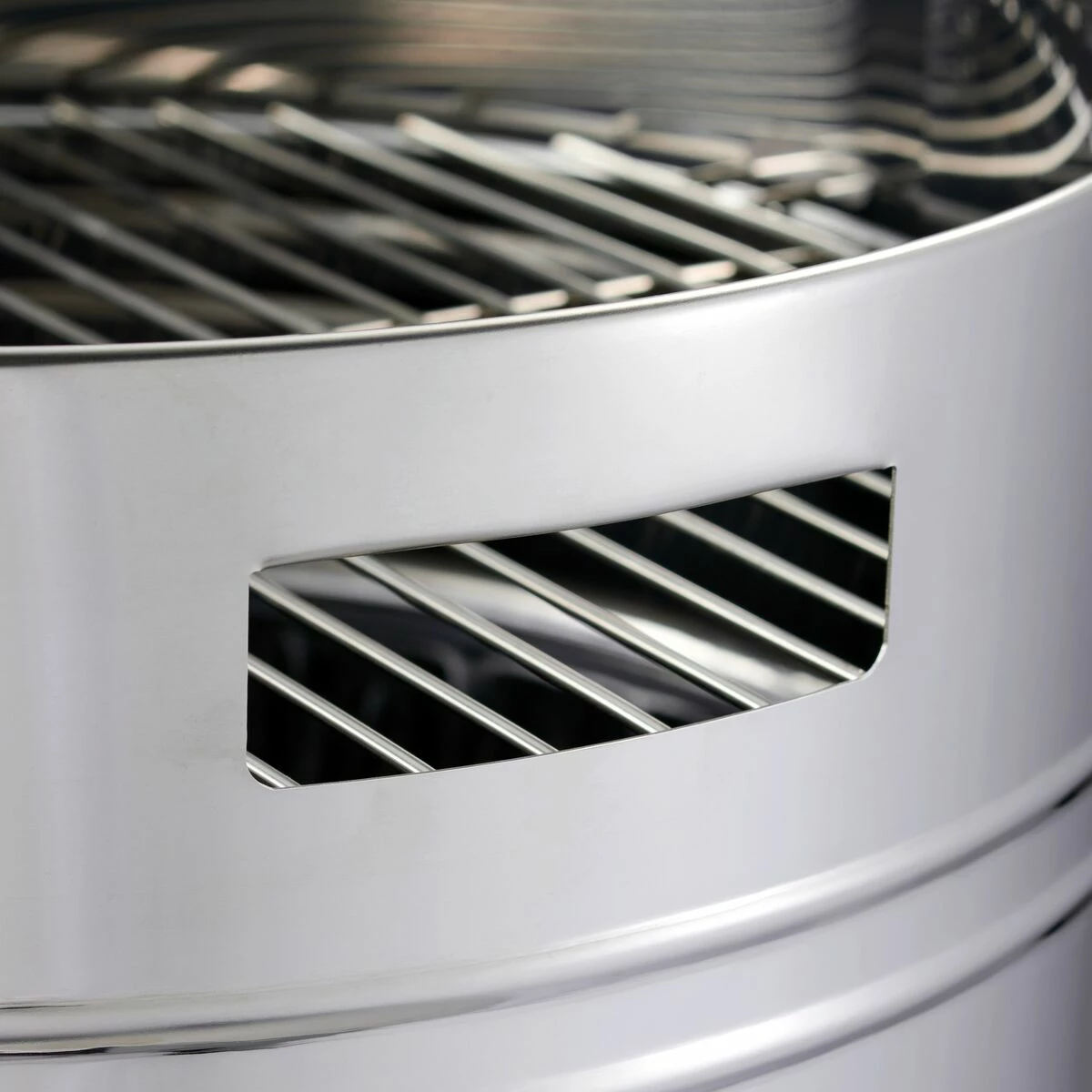 Tramontina 15.5 In Stainless Steel Round BBQ Charcoal Grill With Lid 6 Tramontina 15.5 In Stainless Steel Round BBQ Charcoal Grill With Lid - Image 6