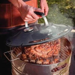 Tramontina 15.5 In Stainless Steel Round BBQ Charcoal Grill With Lid 24 Tramontina 15.5 In Stainless Steel Round BBQ Charcoal Grill With Lid -Deals Tramontina Store 80905033IXM009G