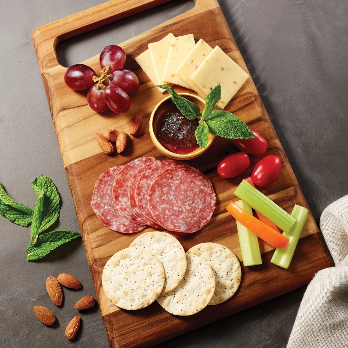 Tramontina 13.25 In X 9 In Teak Wood Rectangle Cutting Board 1 Tramontina 13.25 In X 9 In Teak Wood Rectangle Cutting Board