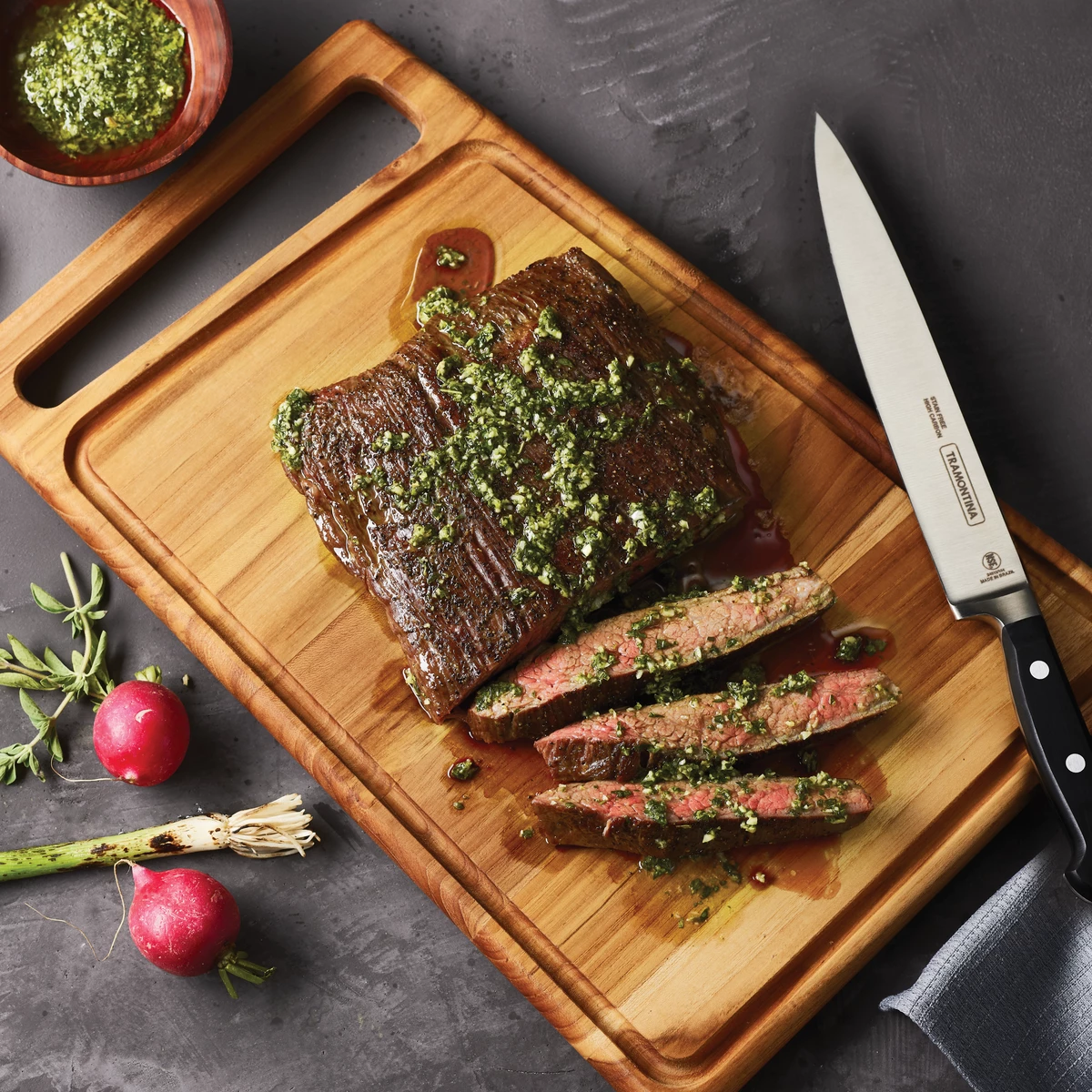 Tramontina 15.75 In X 10.5 In Teak Wood Rectangle Cutting Board With Groove 1 Tramontina 15.75 In X 10.5 In Teak Wood Rectangle Cutting Board With Groove