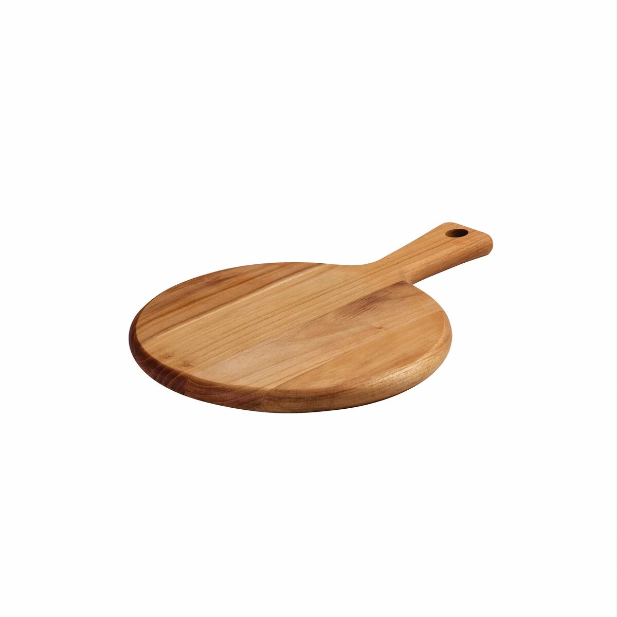 Tramontina 13.25 In X 9 In Teak Wood Round Cutting Board With Handle 3 Tramontina 13.25 In X 9 In Teak Wood Round Cutting Board With Handle - Image 3