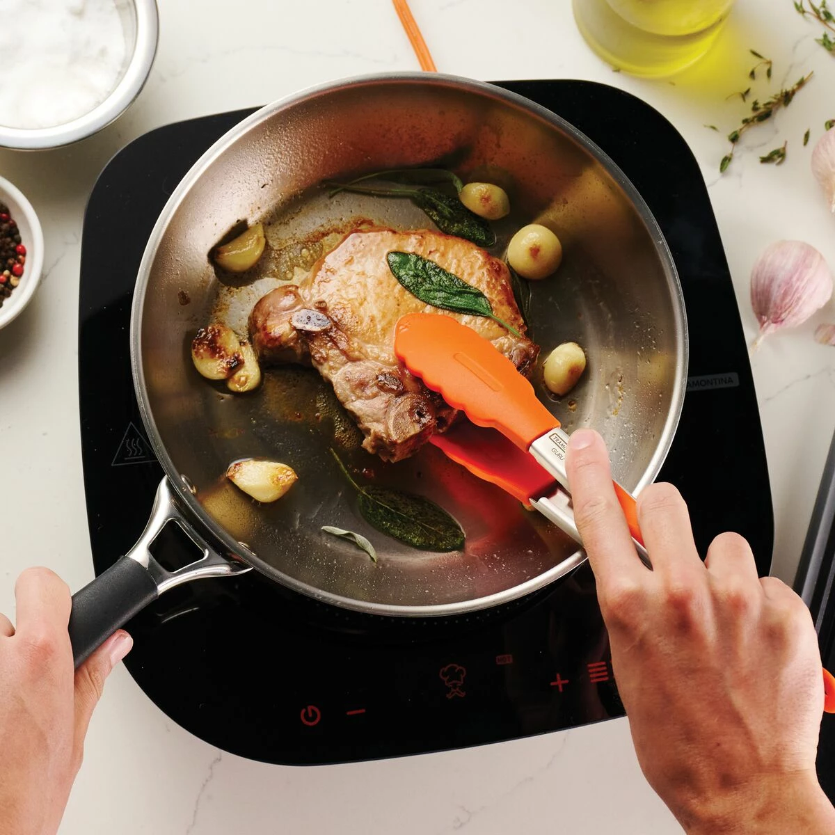 Tramontina Guru 9.5 In Stainless Steel Fry Pan 1 Tramontina Guru 9.5 In Stainless Steel Fry Pan