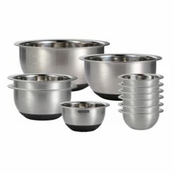 Tramontina Guru 11 Pc Stainless Steel Prep Bowl With Black Silicone Base Set 12 Tramontina Guru 11 Pc Stainless Steel Prep Bowl With Black Silicone Base Set -Deals Tramontina Store 81502010IXM001G